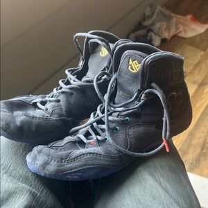 Blue JB1 wrestling shoes